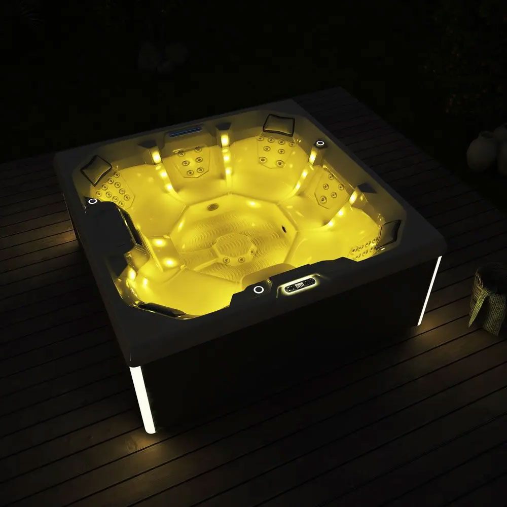 Spa Extérieur Premium – Modèle RL-J600 _ 5 Places (3 Assises + 2 Allongées) avec 31 Jets Hydromassants & Coque Acrylique Blanche