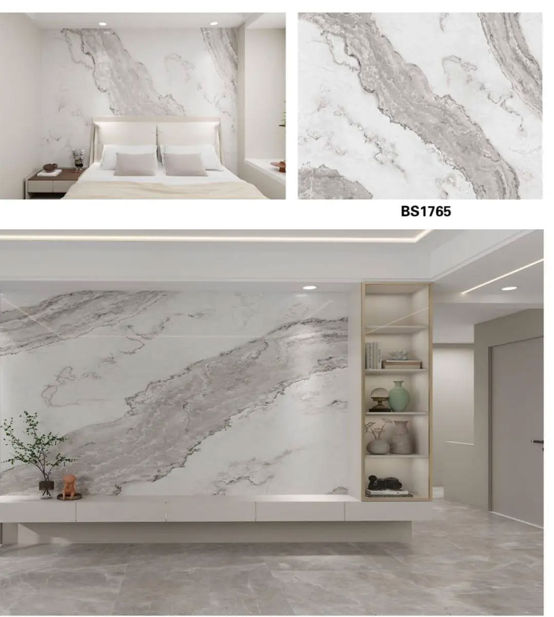 panneau adhésif marbre blanc v2