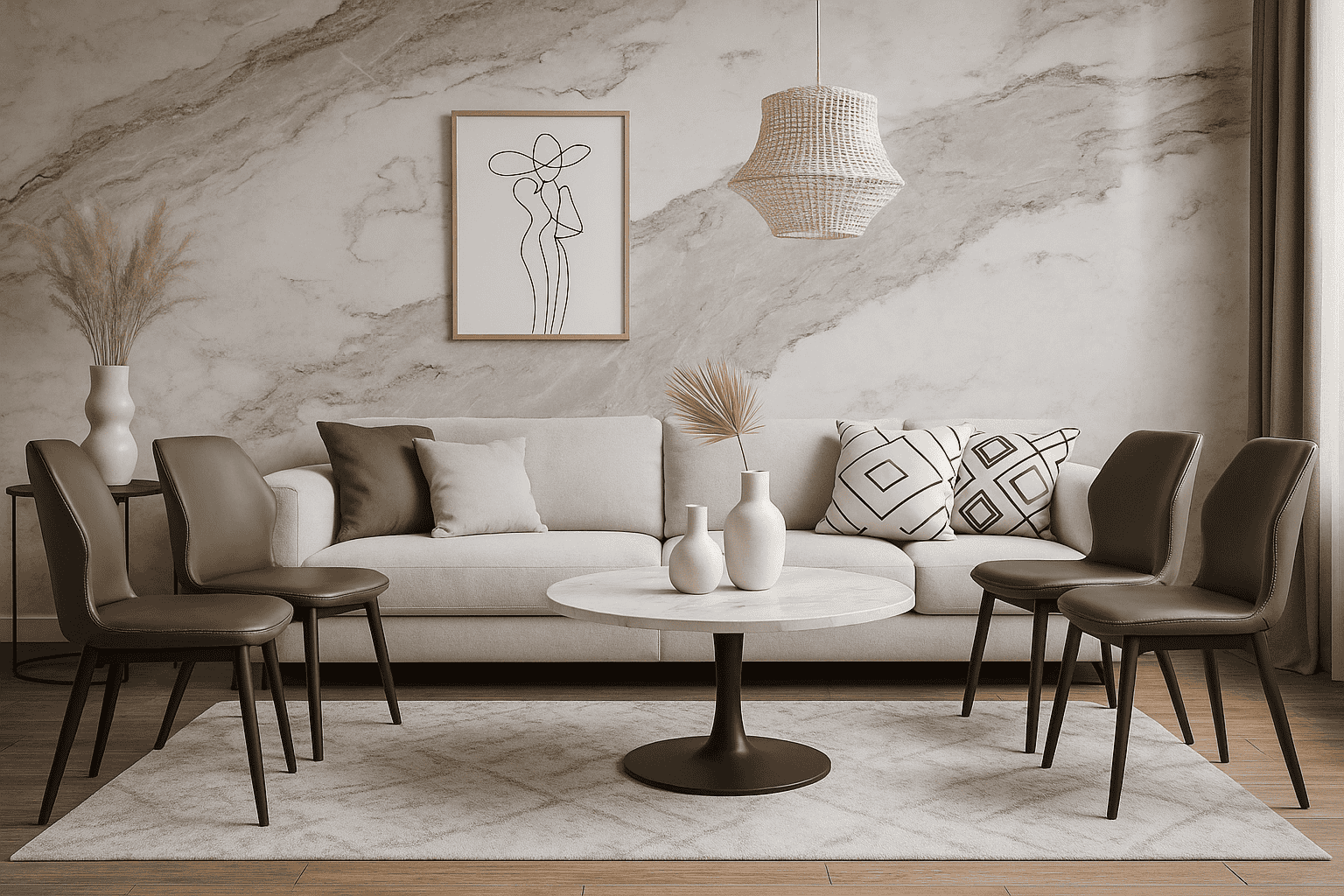 Mise en scène avec produits