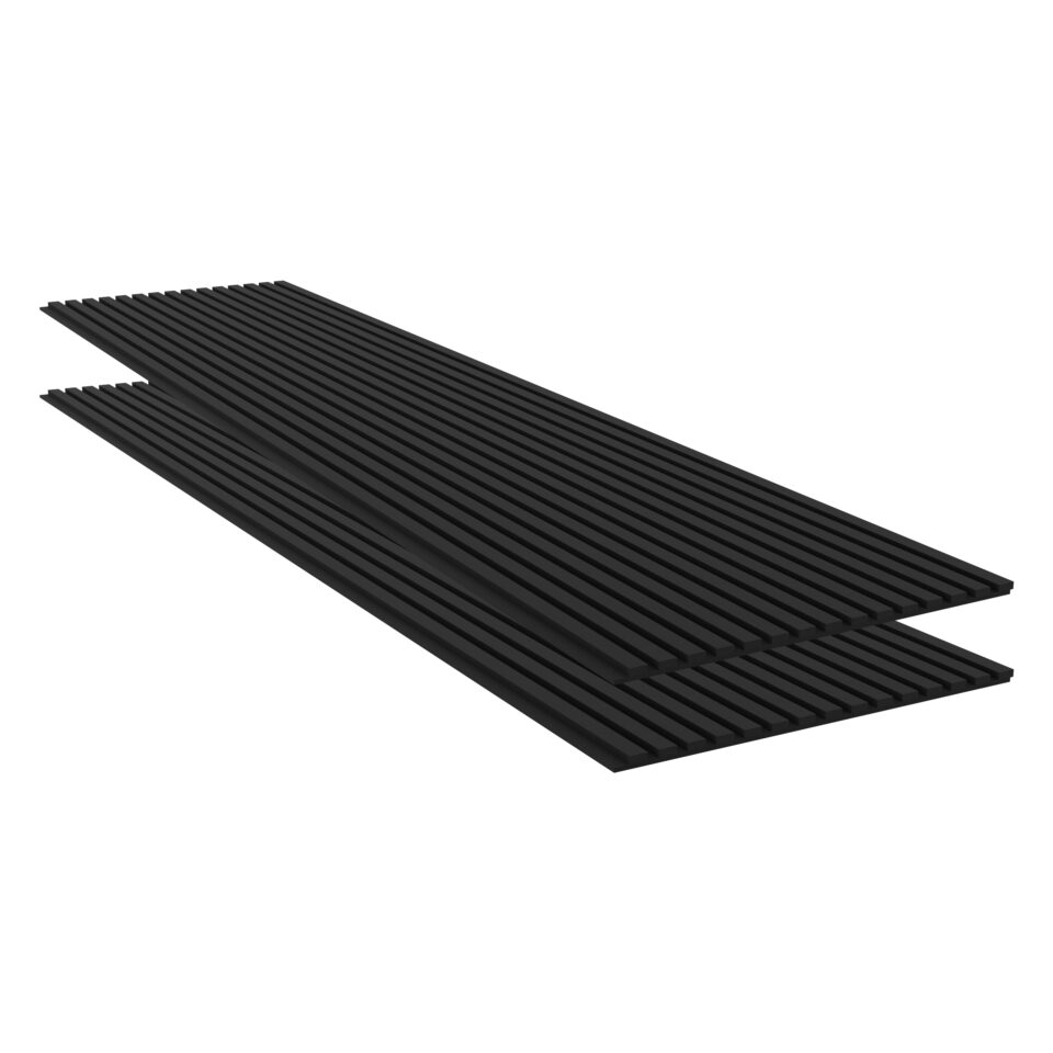 Panneaux acoustiques décoratifs noir mat – Feutrine noire – Épaisseur 21 mm – Lot de 2